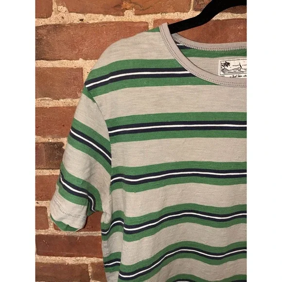 Vans Joel Tudor Collection Men's L Striped Pocket Tee Gray Green Skater Beach - Picture 2 of 10